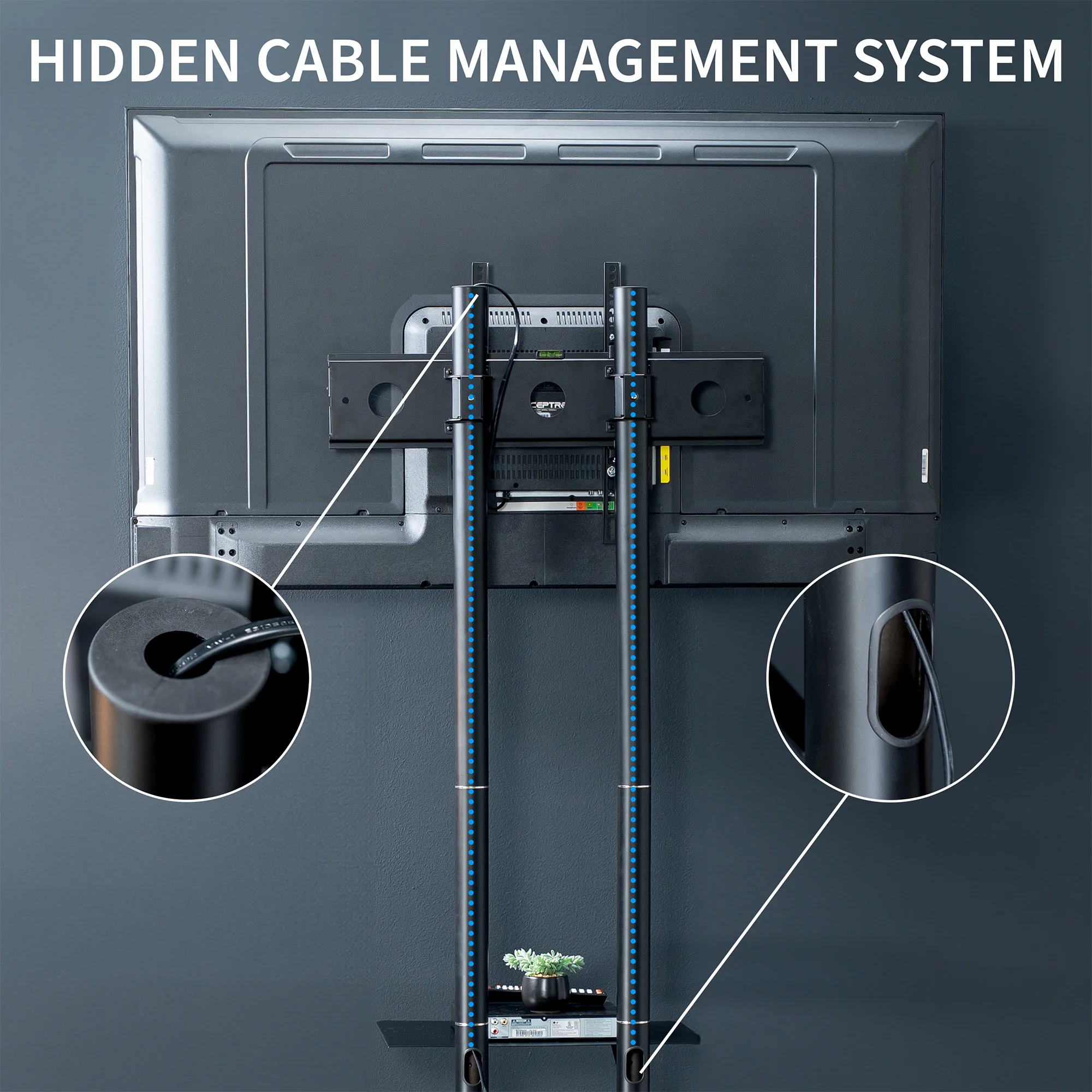 Large Mobile TV Cart for 32" to 83" Screens - Image 5
