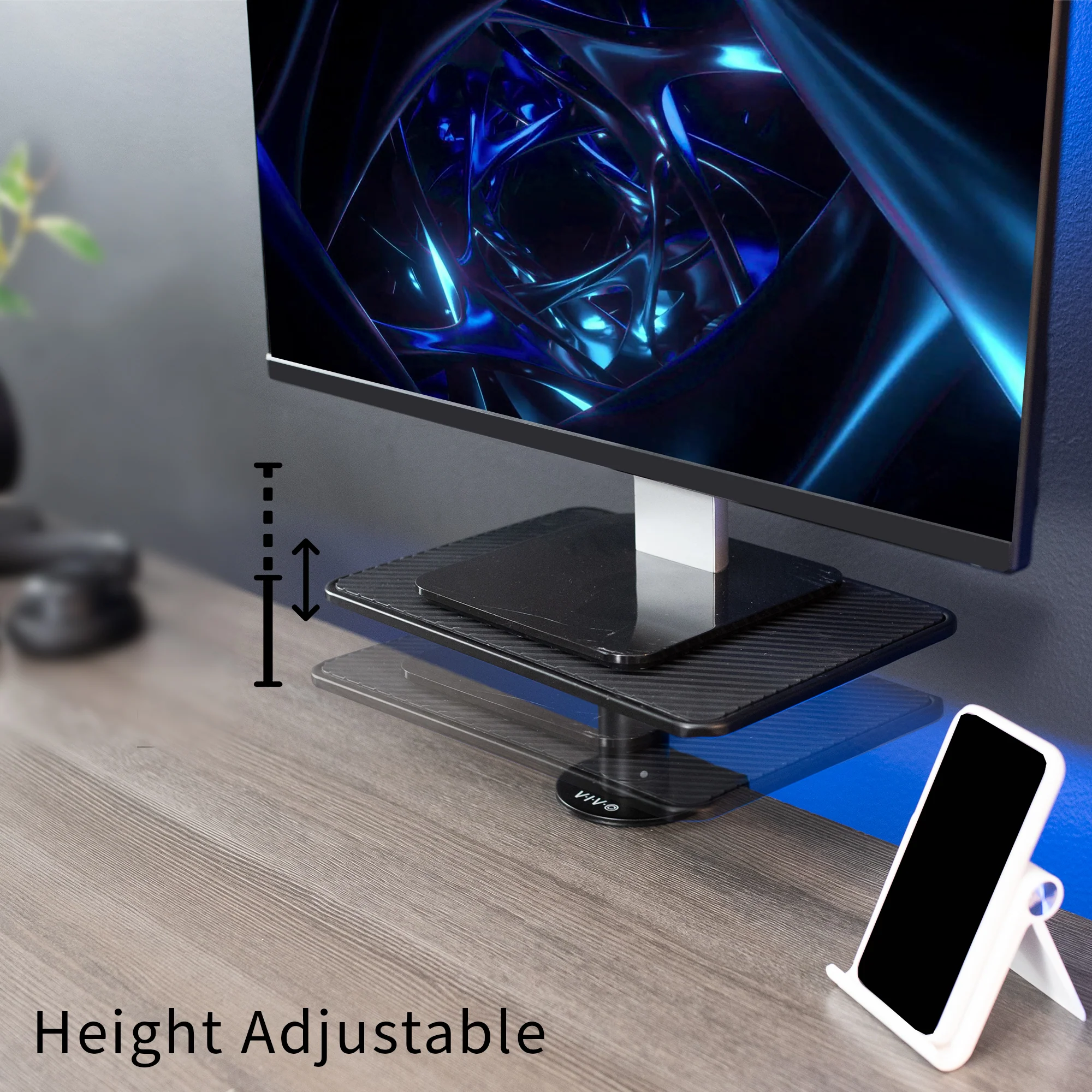 12" Clamp-on Aluminum Monitor Riser - Image 4