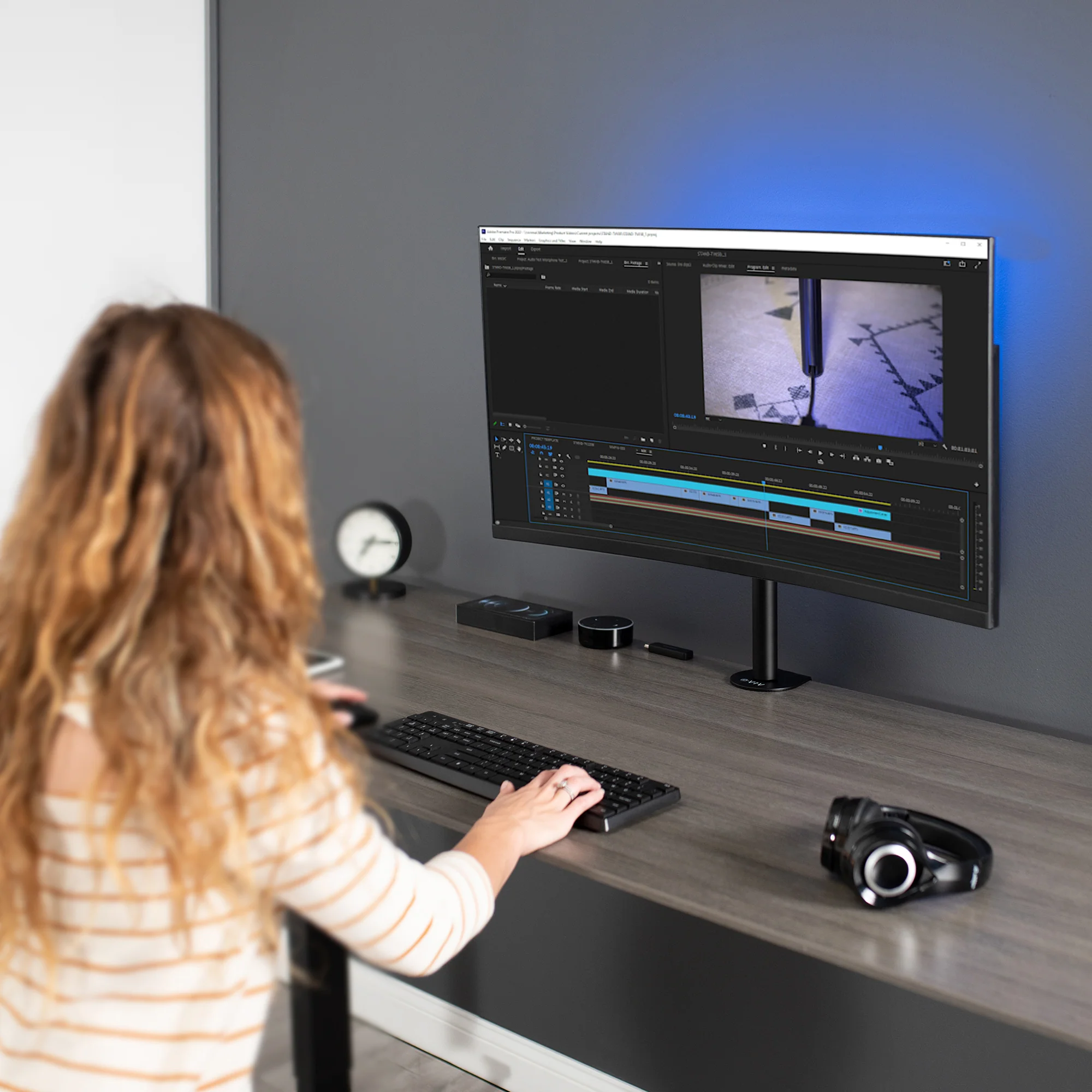 Single Monitor Desk Mount - Up to 38" Screens - Image 8