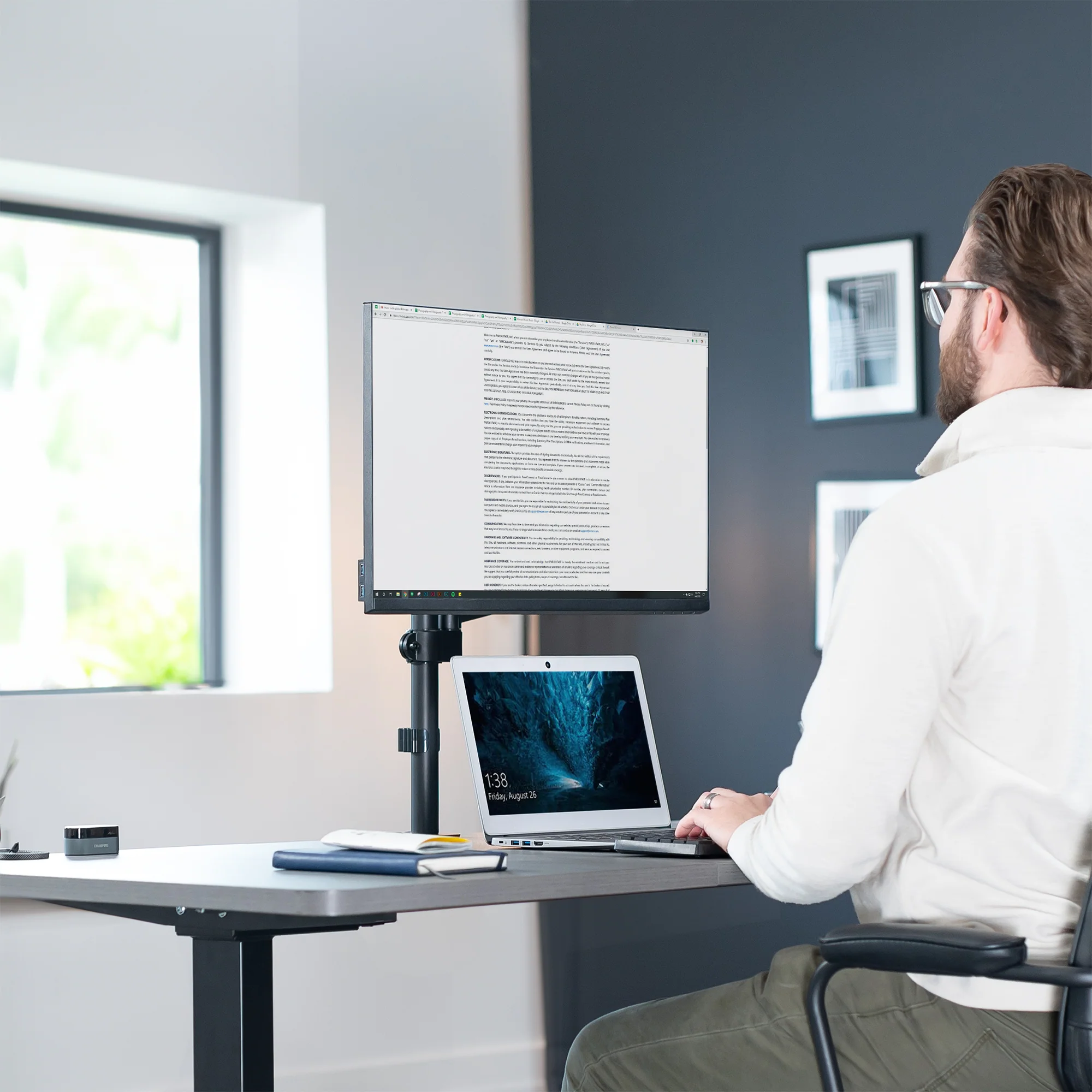 Mechanical Arm Single 17” to 32” Monitor Desk Mount - Image 7