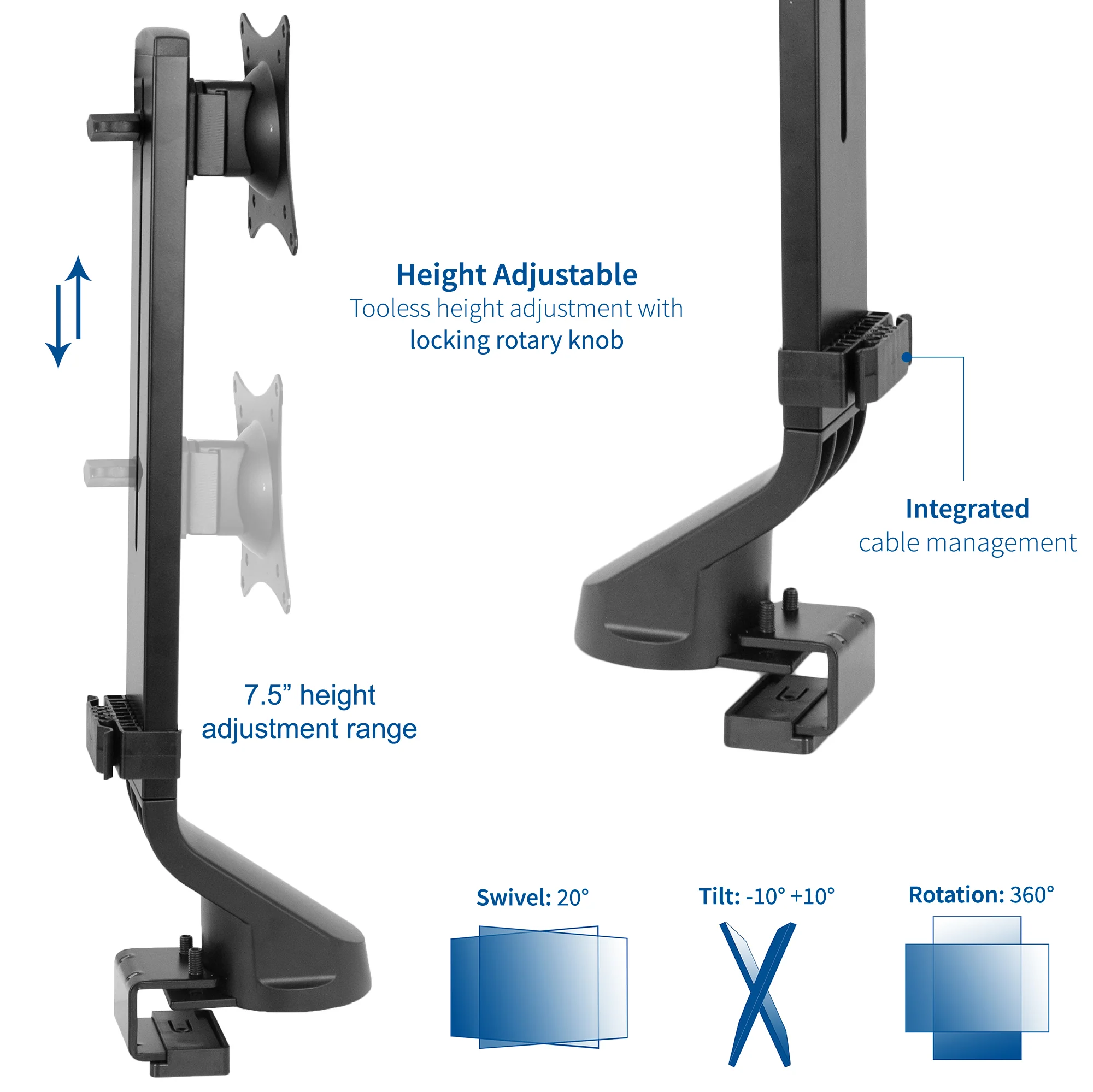 Single 17" to 32" Monitor Desk Mount - Image 4