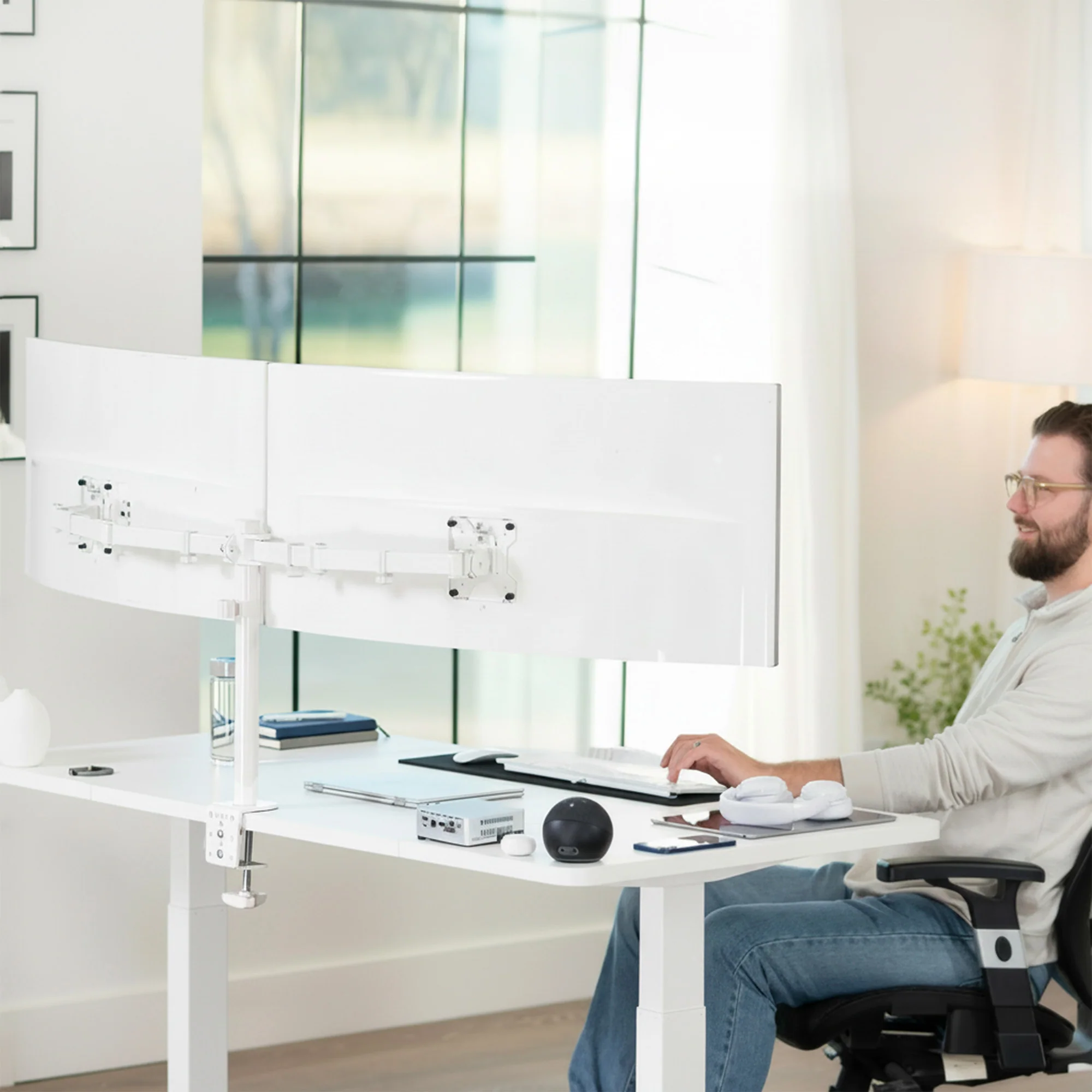 VIVO Dual Monitor Desk Mount Adjustable Stand - Image 23