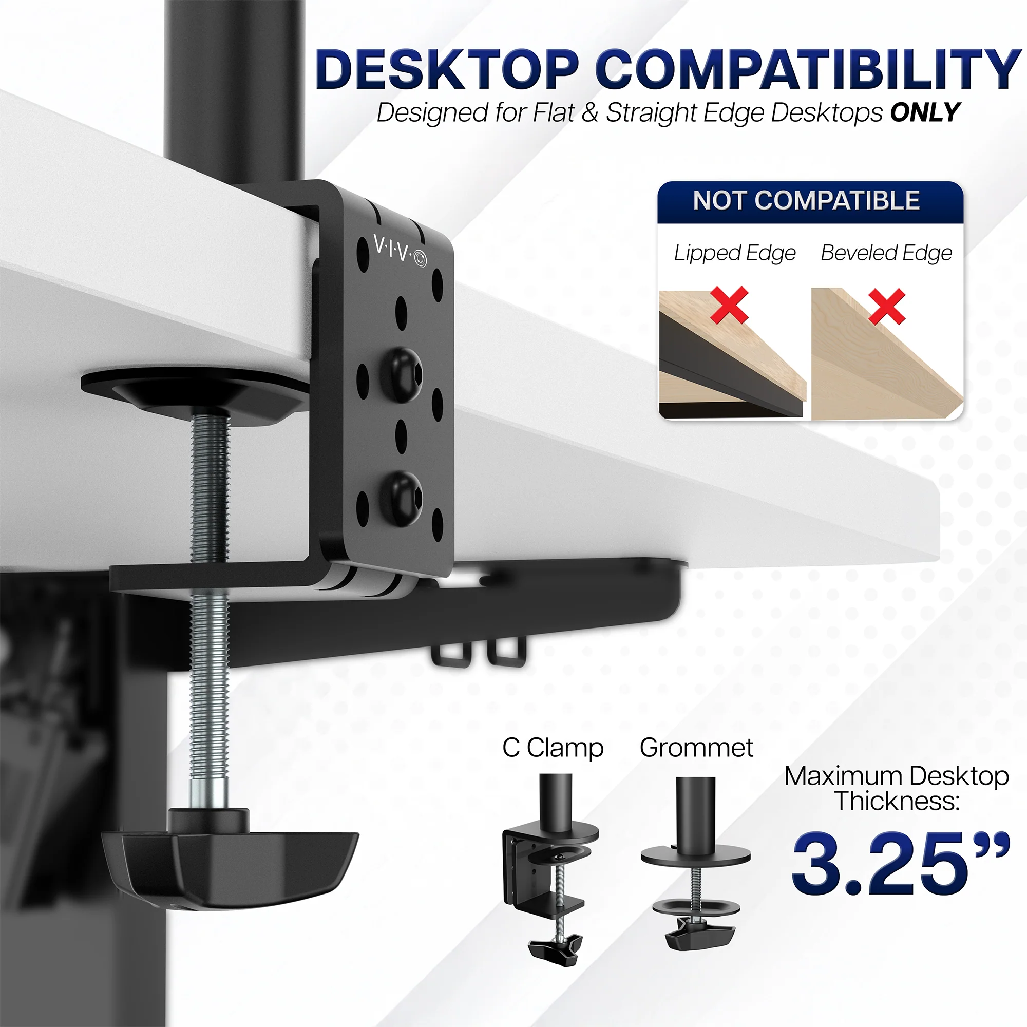 VIVO Dual Monitor Desk Mount Adjustable Stand - Image 6