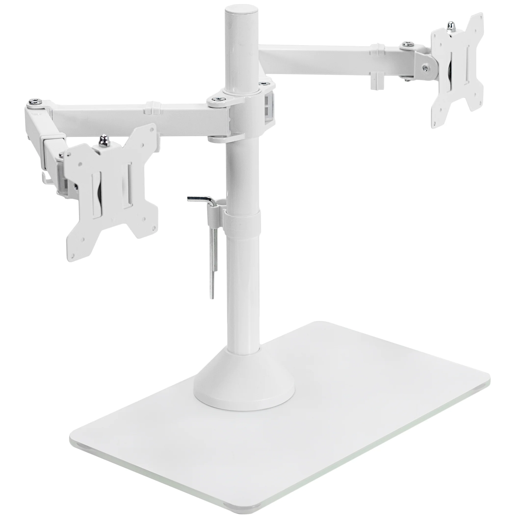 Dual Monitor Desk Stand with Glass Base - Up to 38" Screens - Image 10
