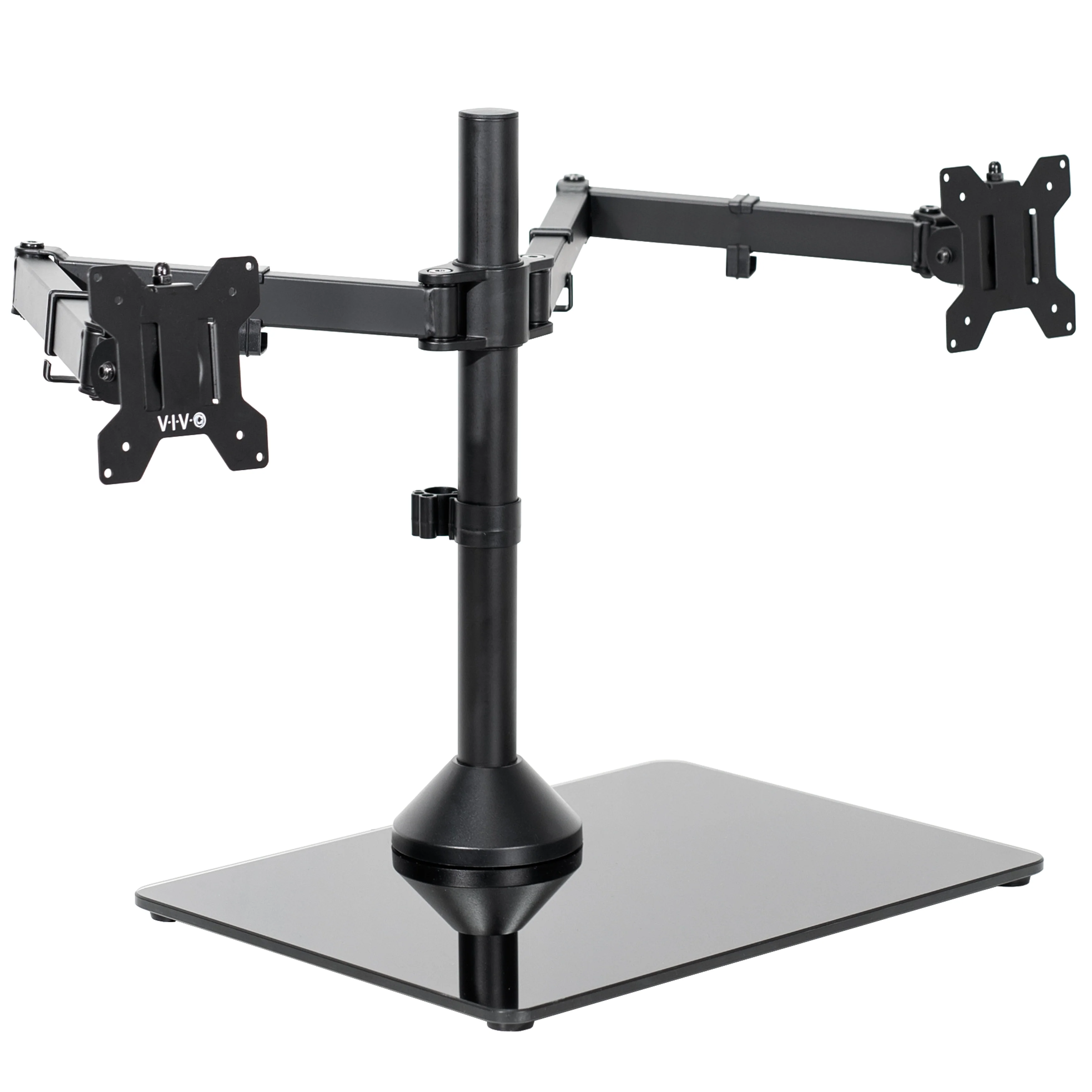 Dual Monitor Desk Stand with Glass Base - Up to 38" Screens - Image 12