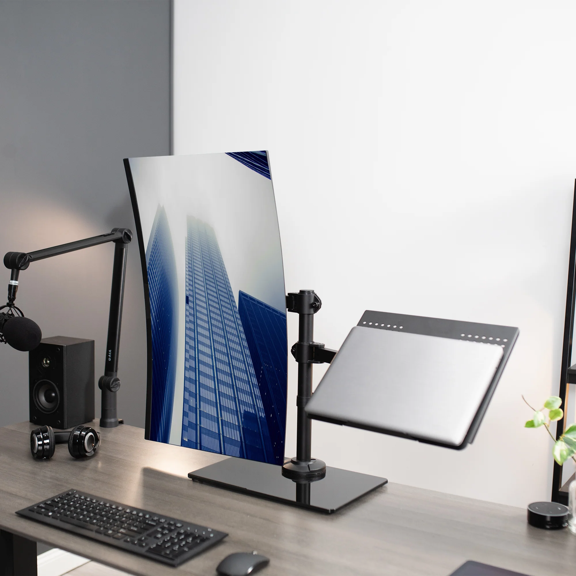 Monitor and Laptop Desk Glass Stand - Up to 32" Screens, 17" Laptops - Image 9