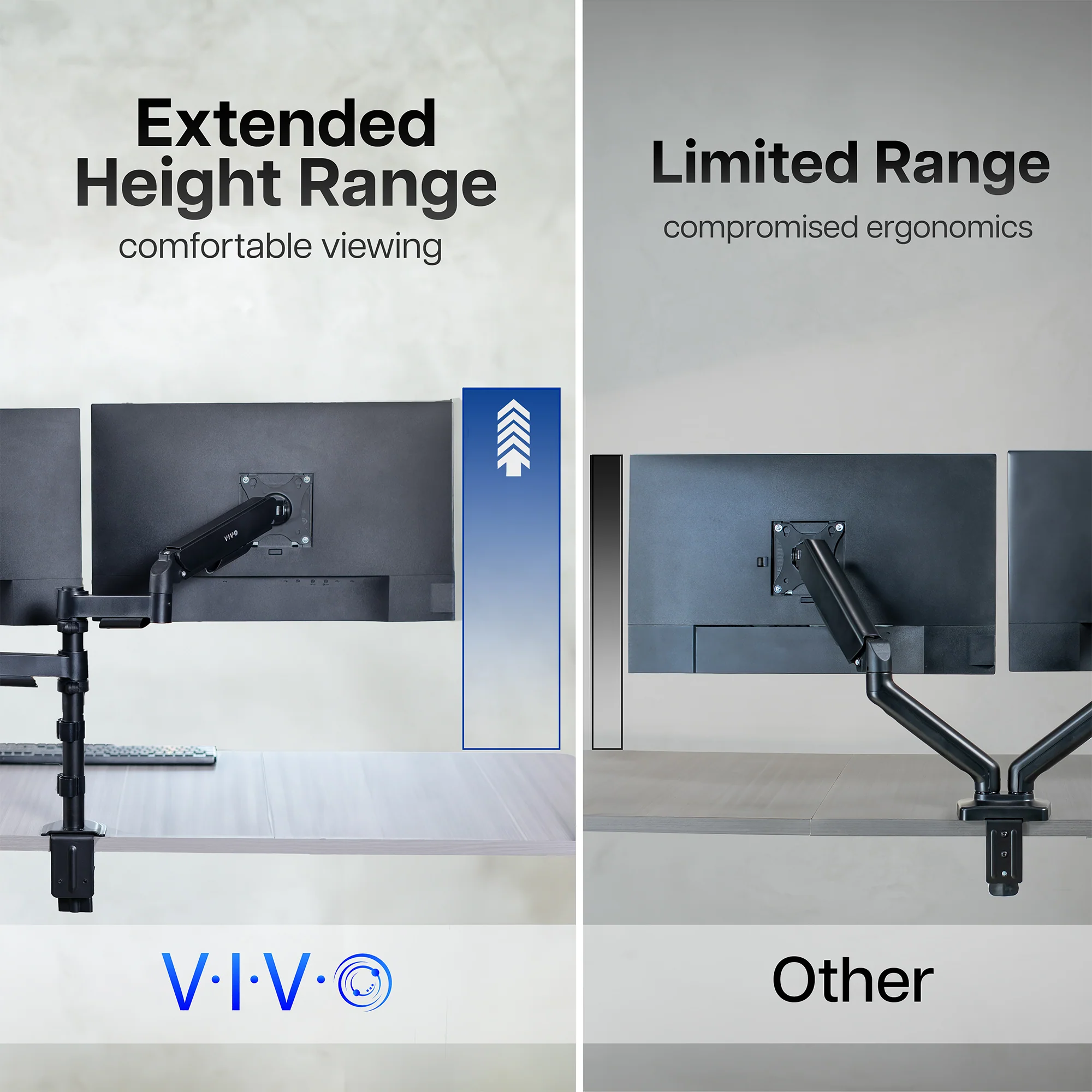 Mechanical Arm Dual 17" to 32" Monitor Desk Mount - Image 4