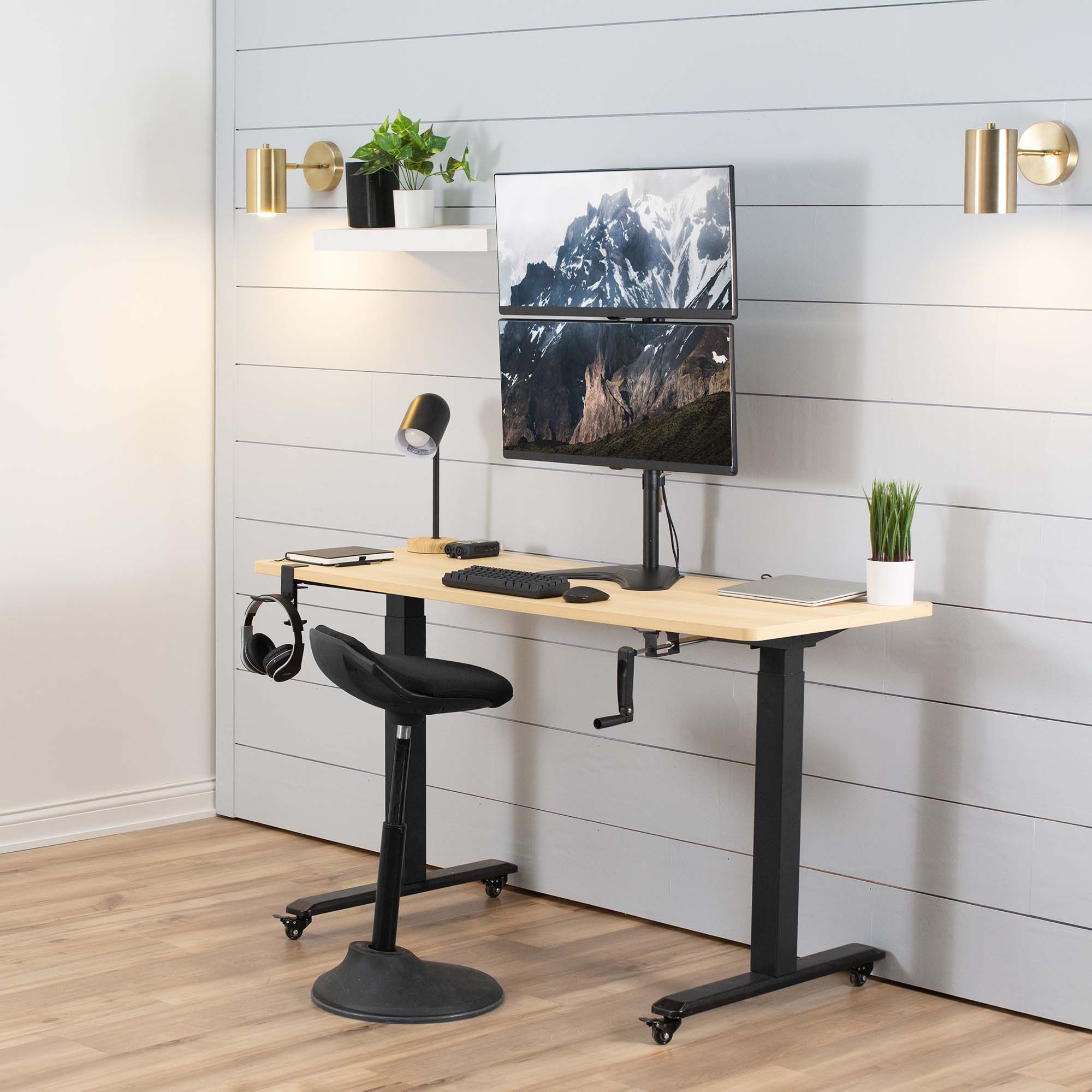 Dual Vertical 13" to 34" Monitor Desk Stand - Image 8