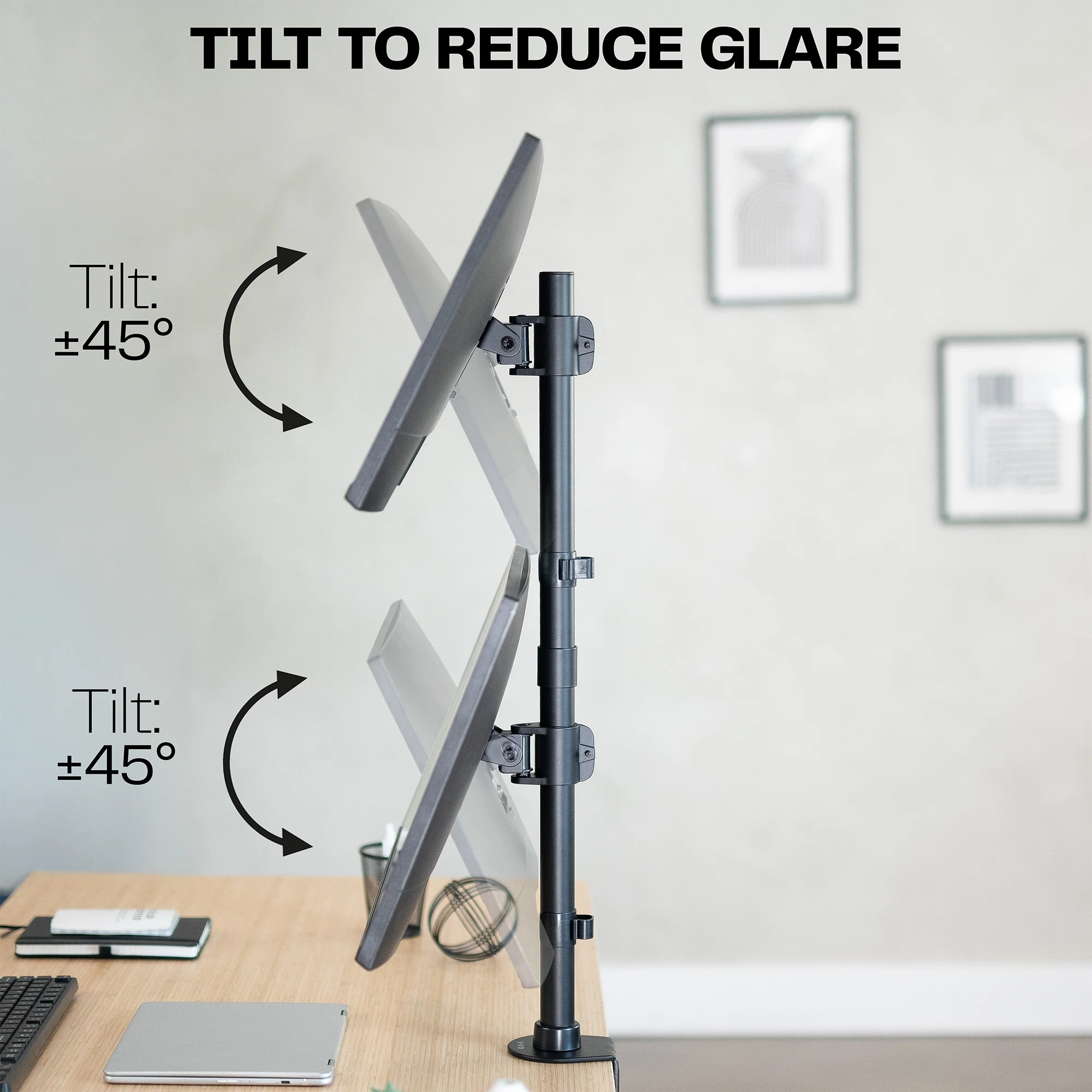 Vertical Dual 13” to 34" Monitor Desk Mount - Image 10