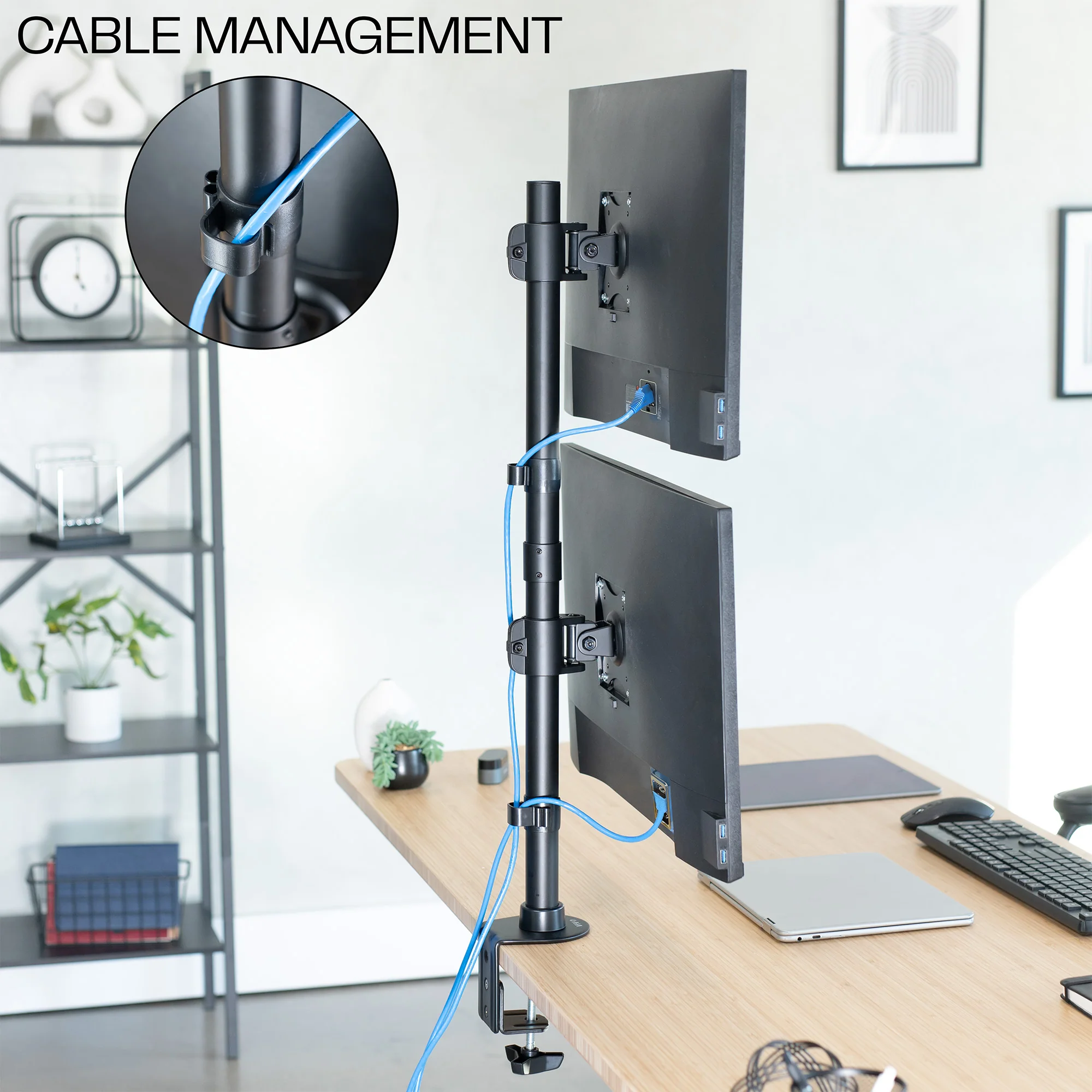Vertical Dual 13” to 34" Monitor Desk Mount - Image 8