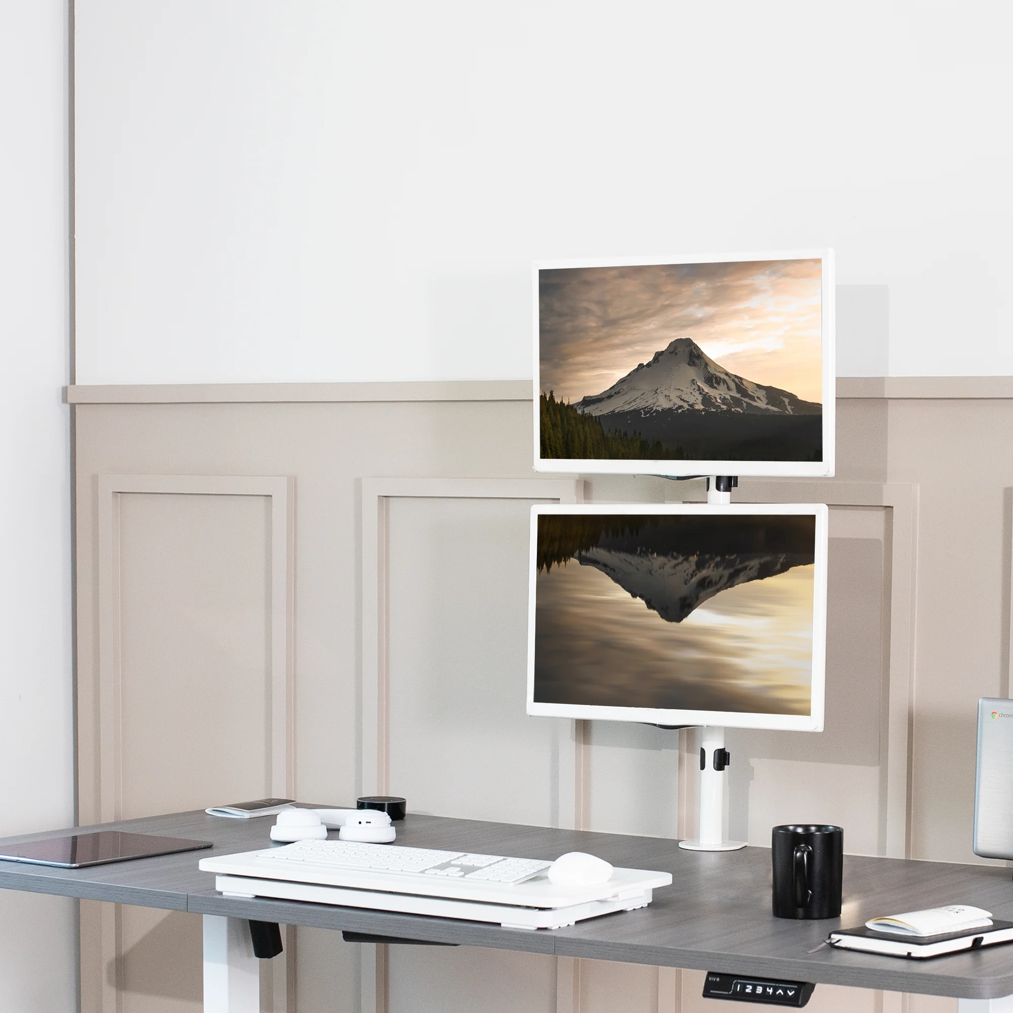 Dual Monitor Desk Mount - Up to 34" Screens - Image 12