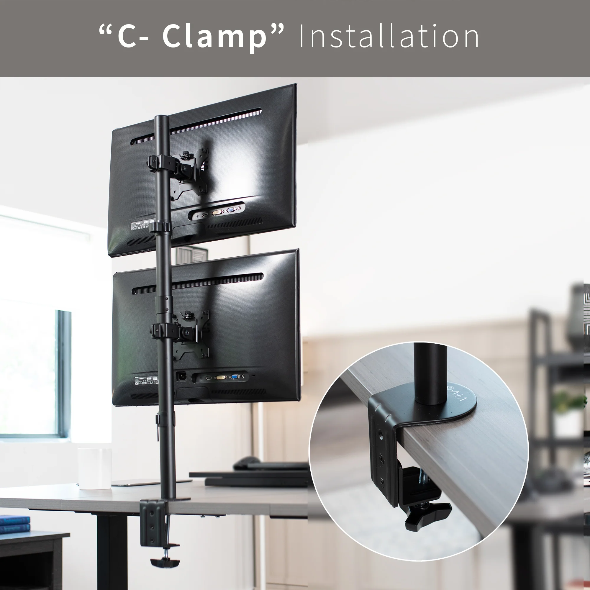 Dual Monitor Desk Mount - Up to 34" Screens - Image 7