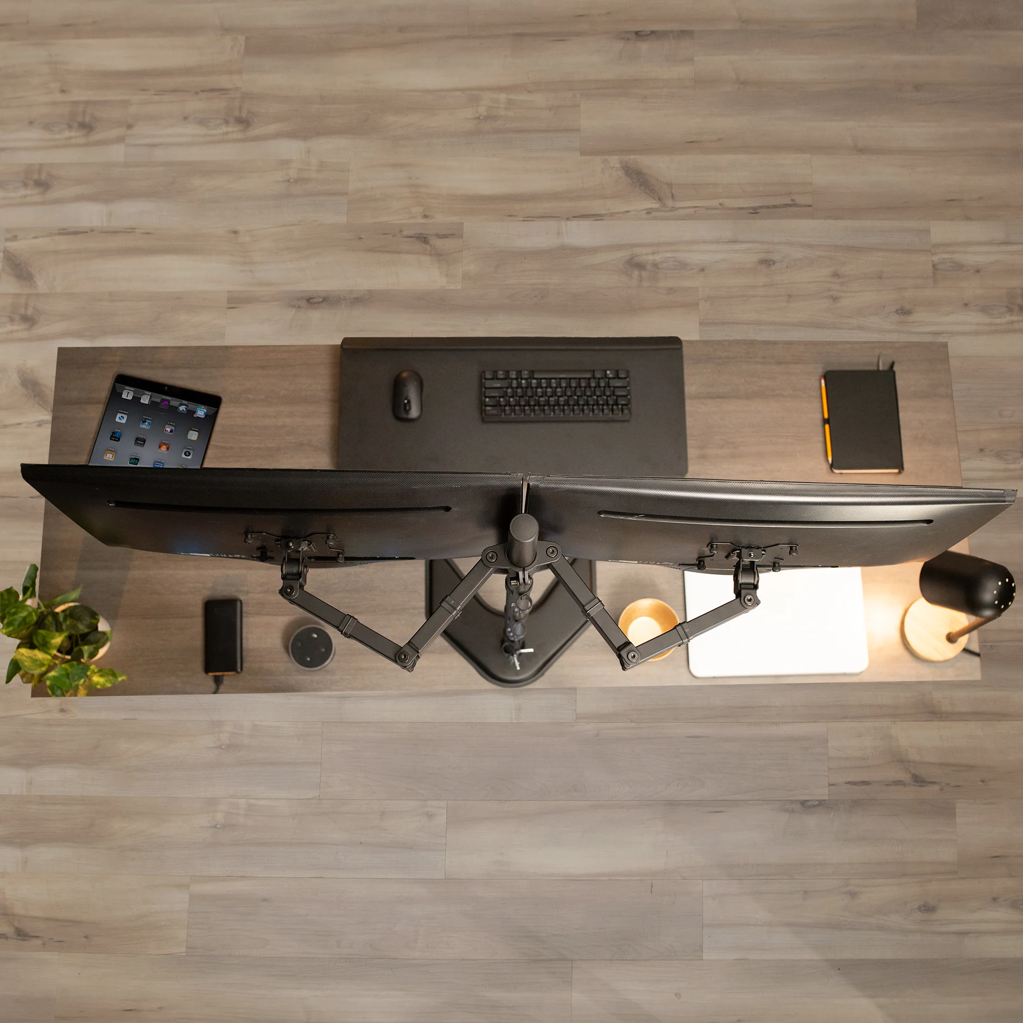 Dual 13" to 27" Monitor Extra Tall Desk Stand - Image 9