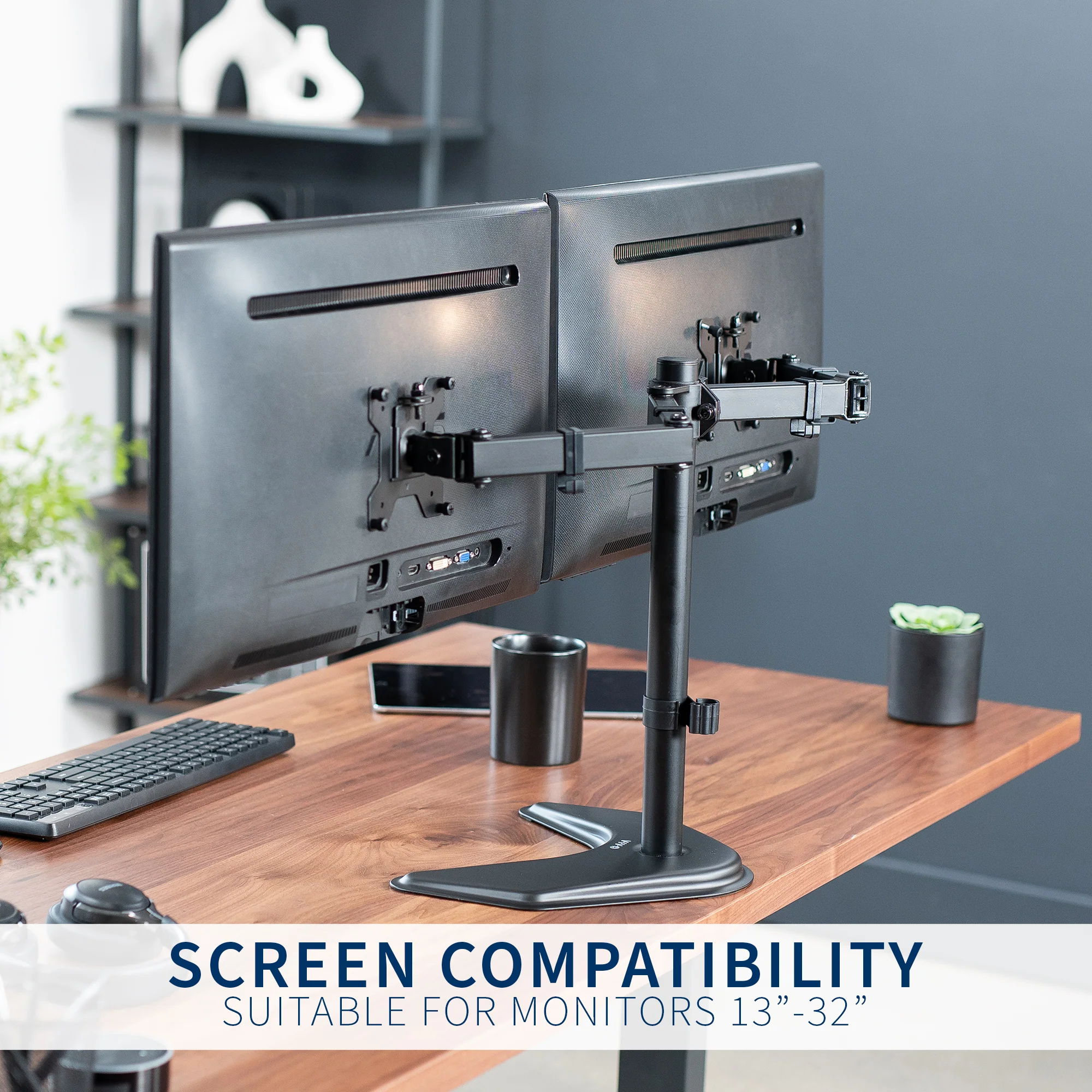 Dual 13" to 32" Monitor Desk Stand - Image 9