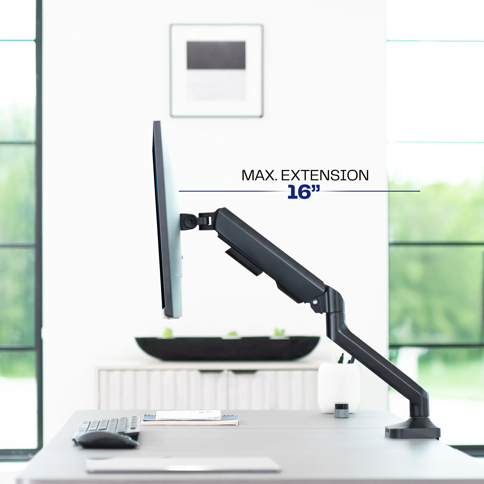 Pneumatic Arm Single Ultrawide Monitor Desk Mount - Image 6