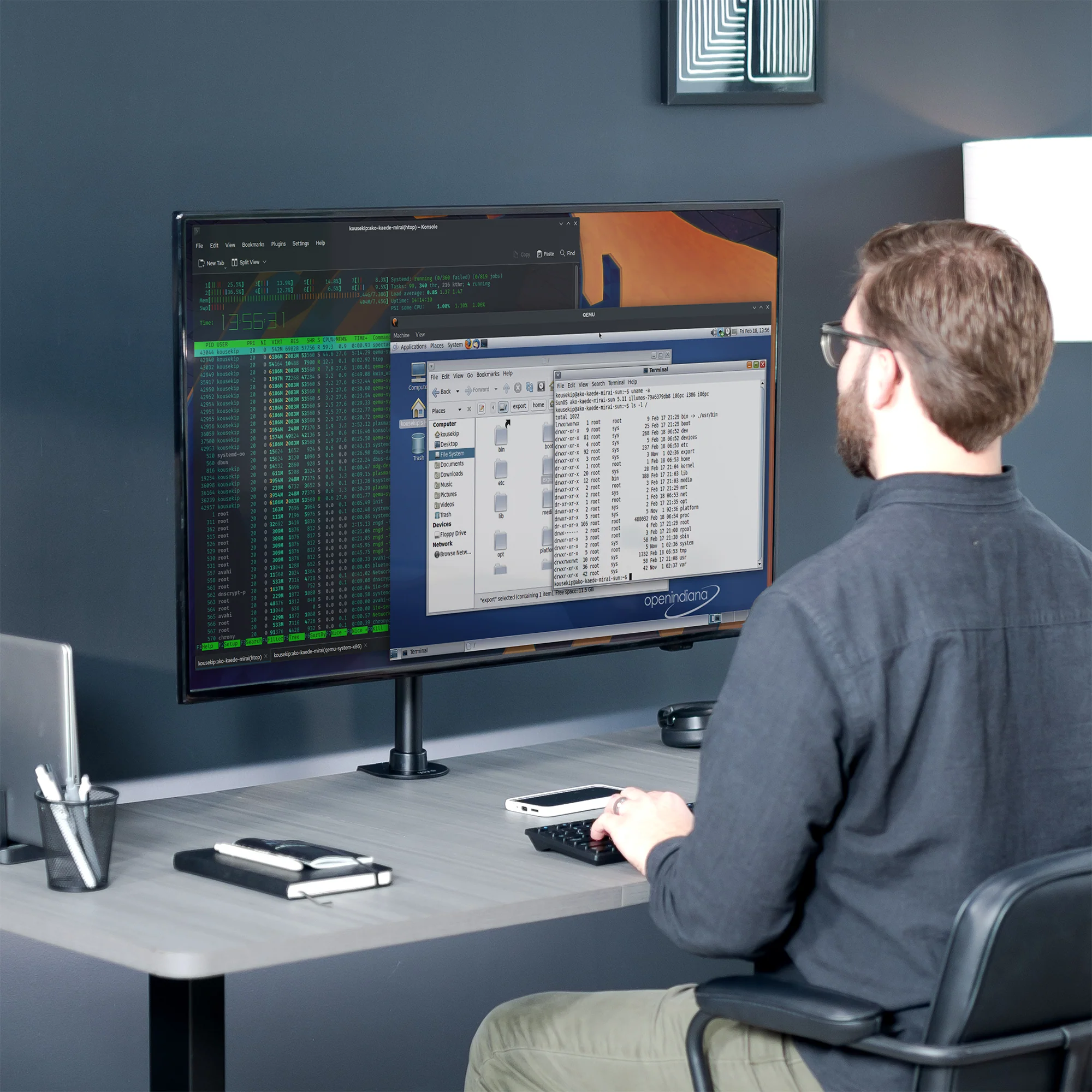 Single 17" to 42" Monitor Desk Mount - Image 5