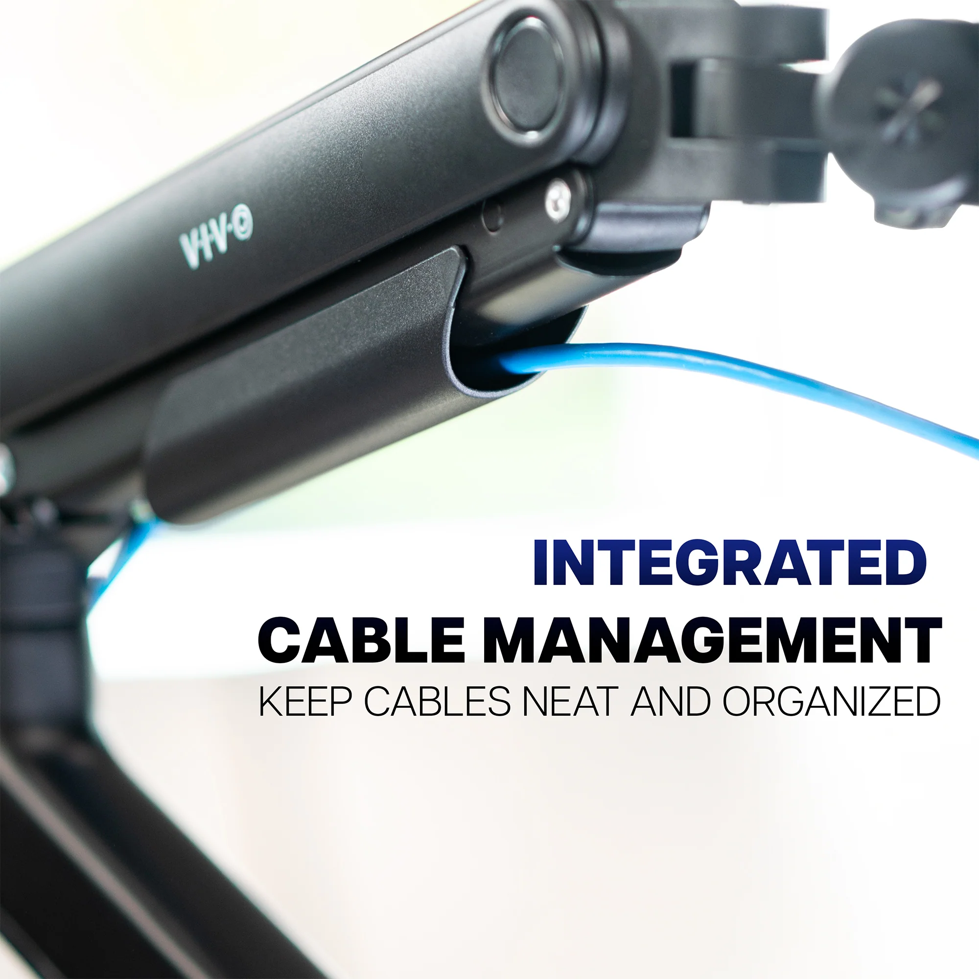 Pneumatic Arm Single Ultrawide Monitor Desk Mount - Up to 49" Screens - Image 9
