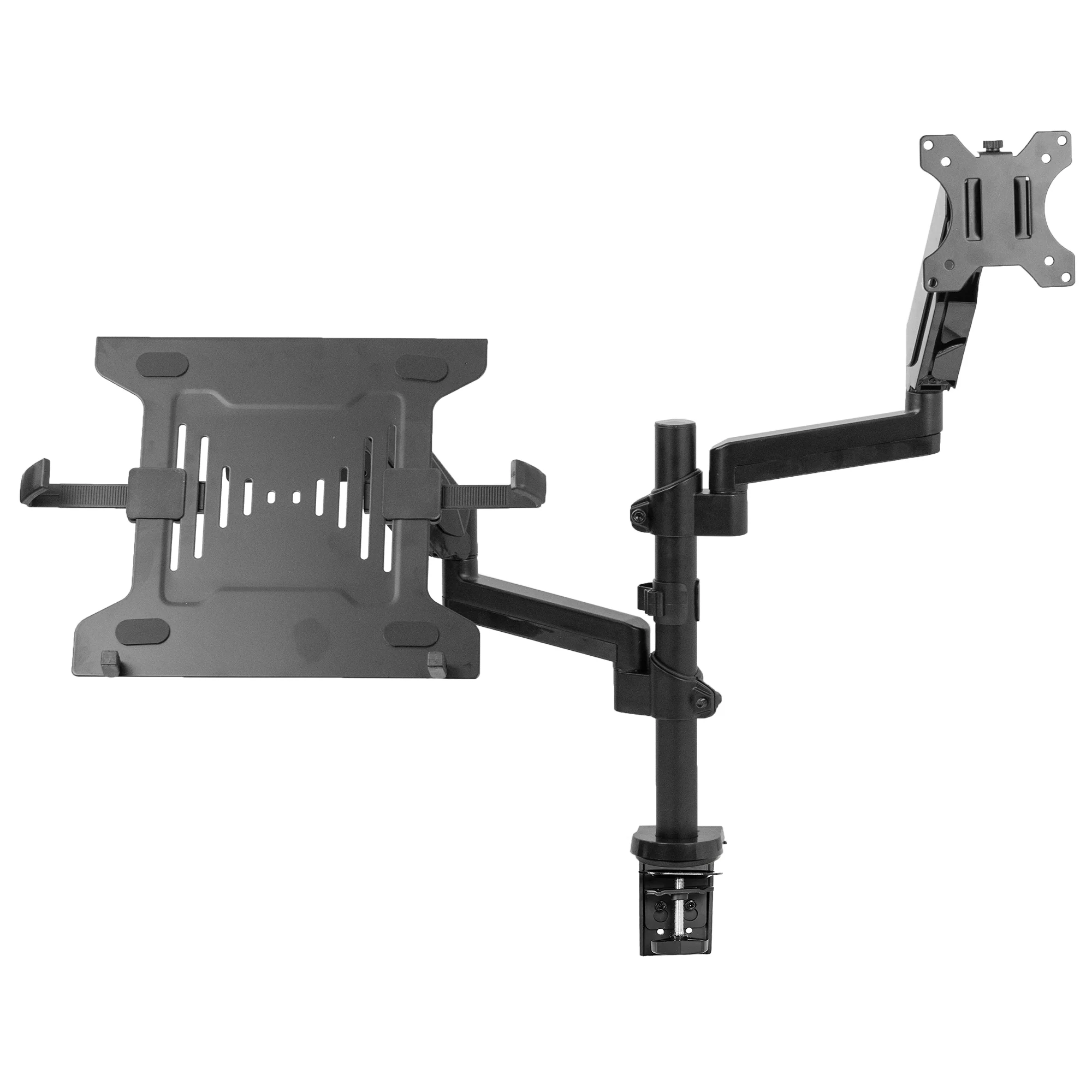Pneumatic Arm Single Monitor and Laptop Mount - Up to 32" Screens, 15.6" Laptops - Image 9