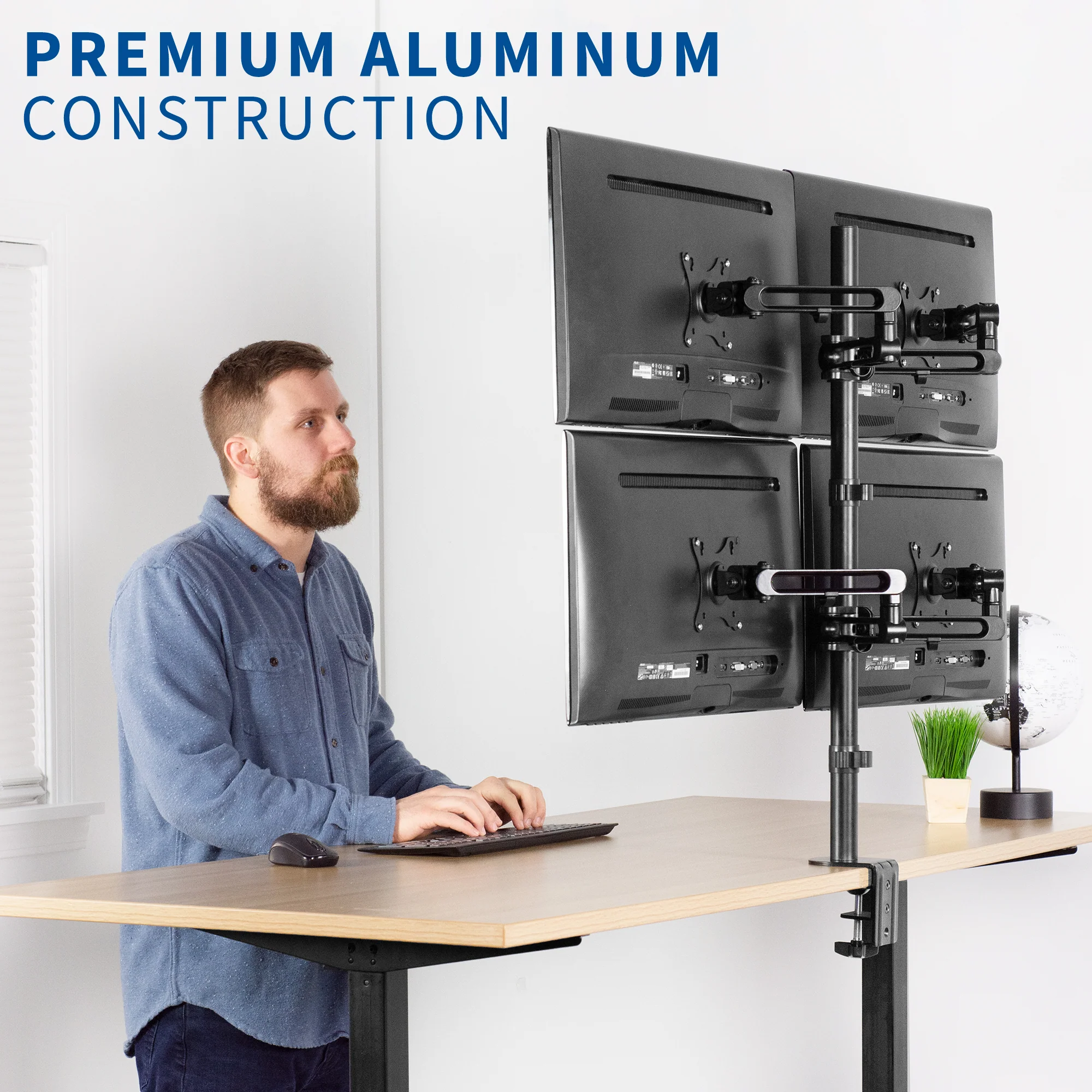 Quad 17” to 32” Monitor Desk Mount - Image 4