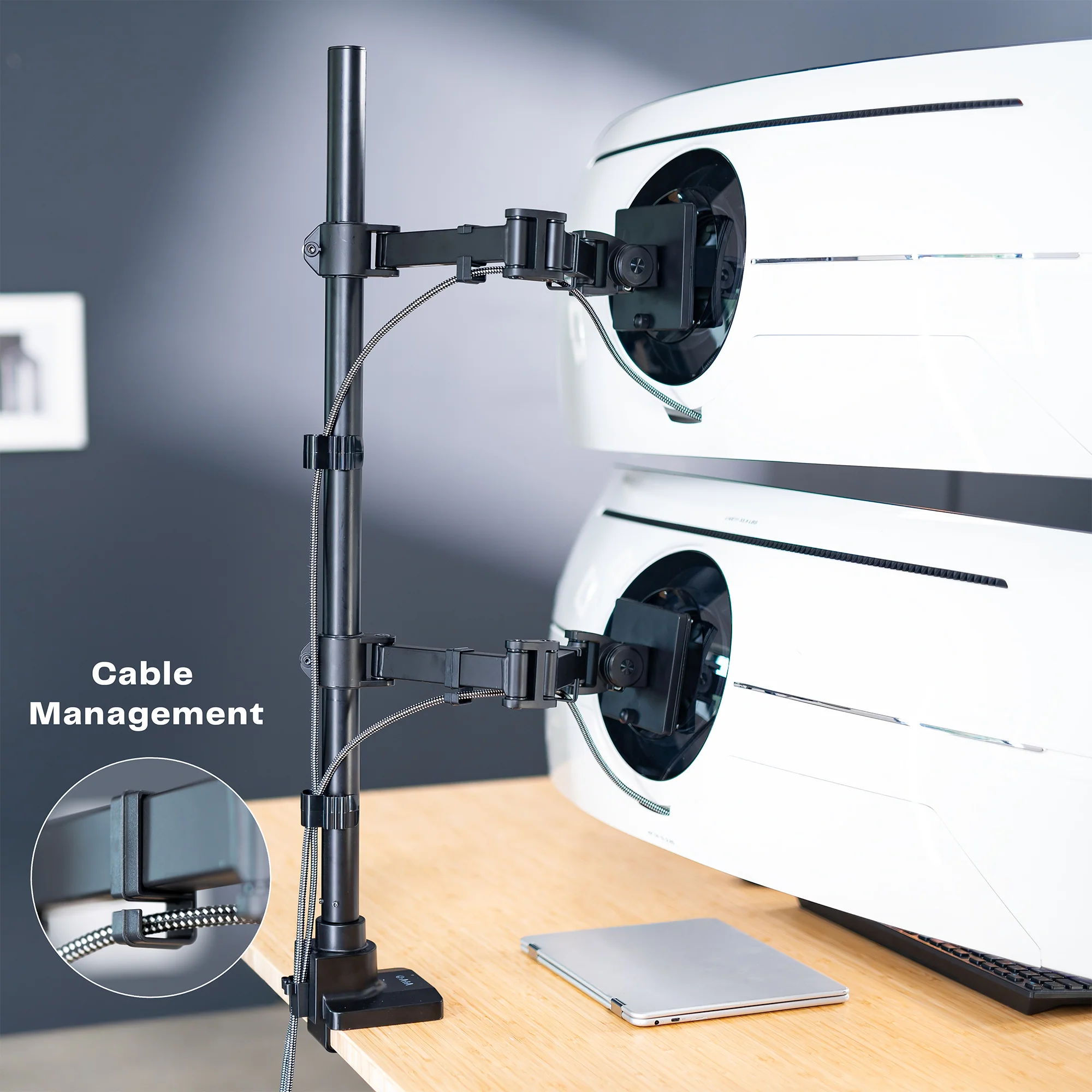 Dual Ultrawide Monitor Extra Tall Desk Mount - Up to 49" Screens - Image 9