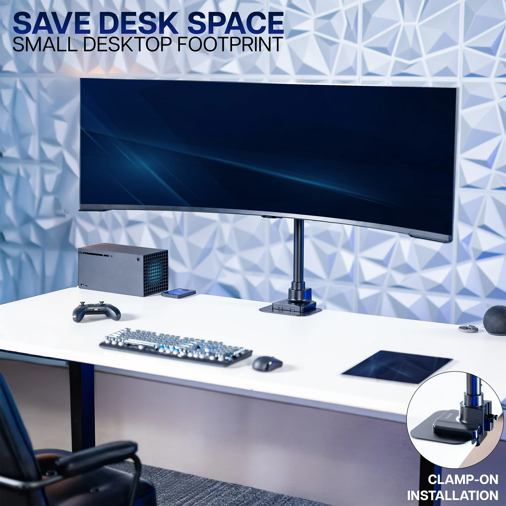 Single Ultrawide Monitor Desk Mount - Up to 57" Screens - Image 8