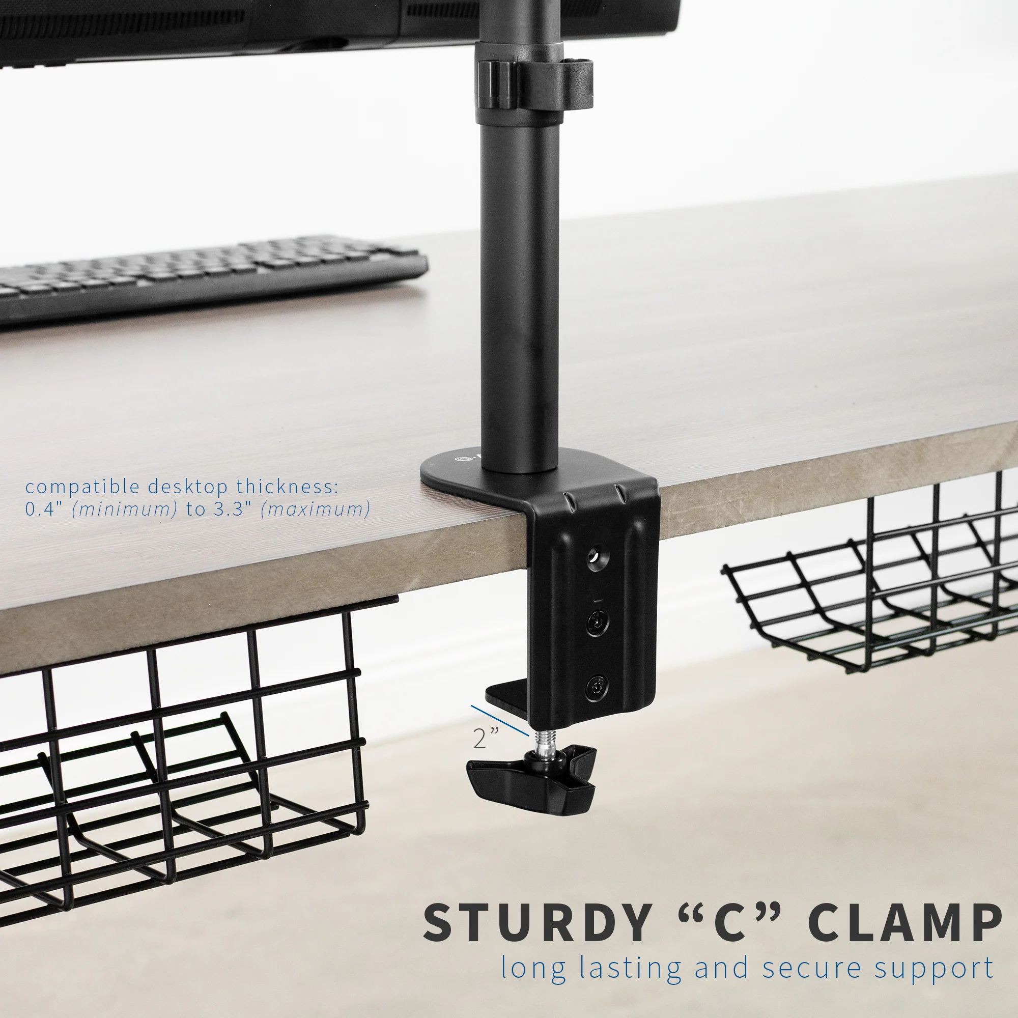 Dual 13” to 30” Monitor Desk Mount - Image 6