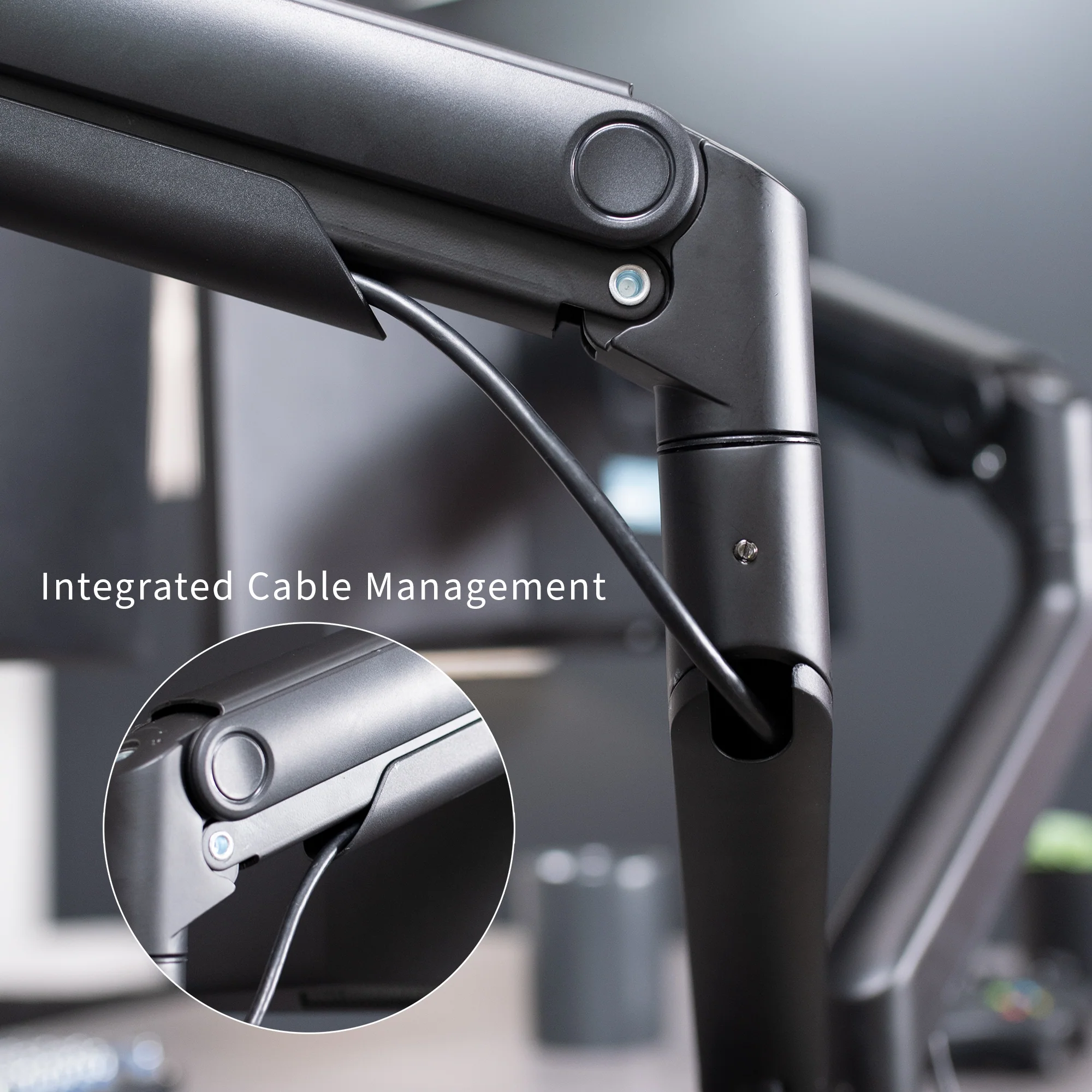 Mechanical Arm Dual Ultrawide Monitor Desk Mount - Up to 45" Screens - Image 6