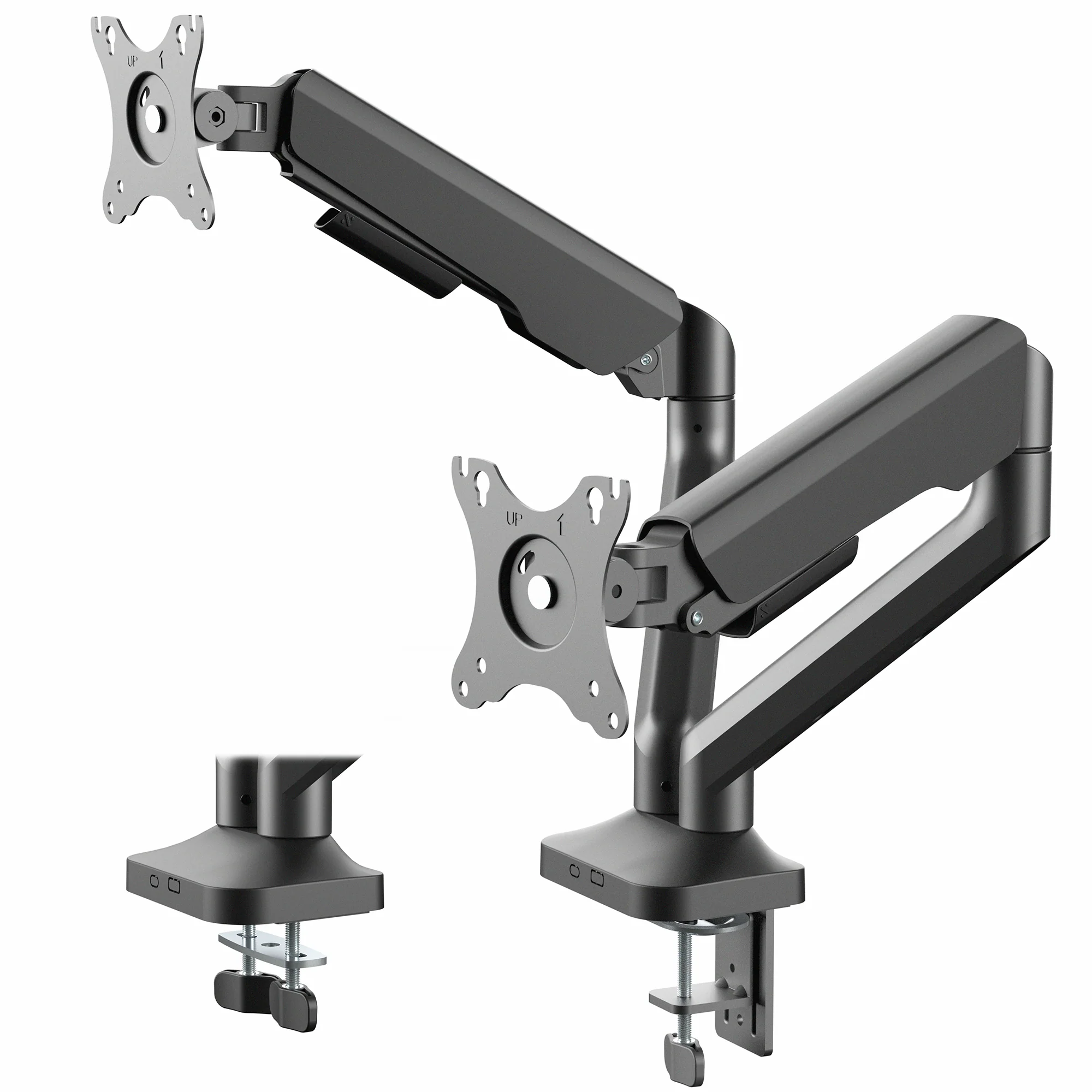 Pneumatic Arm Dual Ultrawide Monitor Desk Mount - Image 11