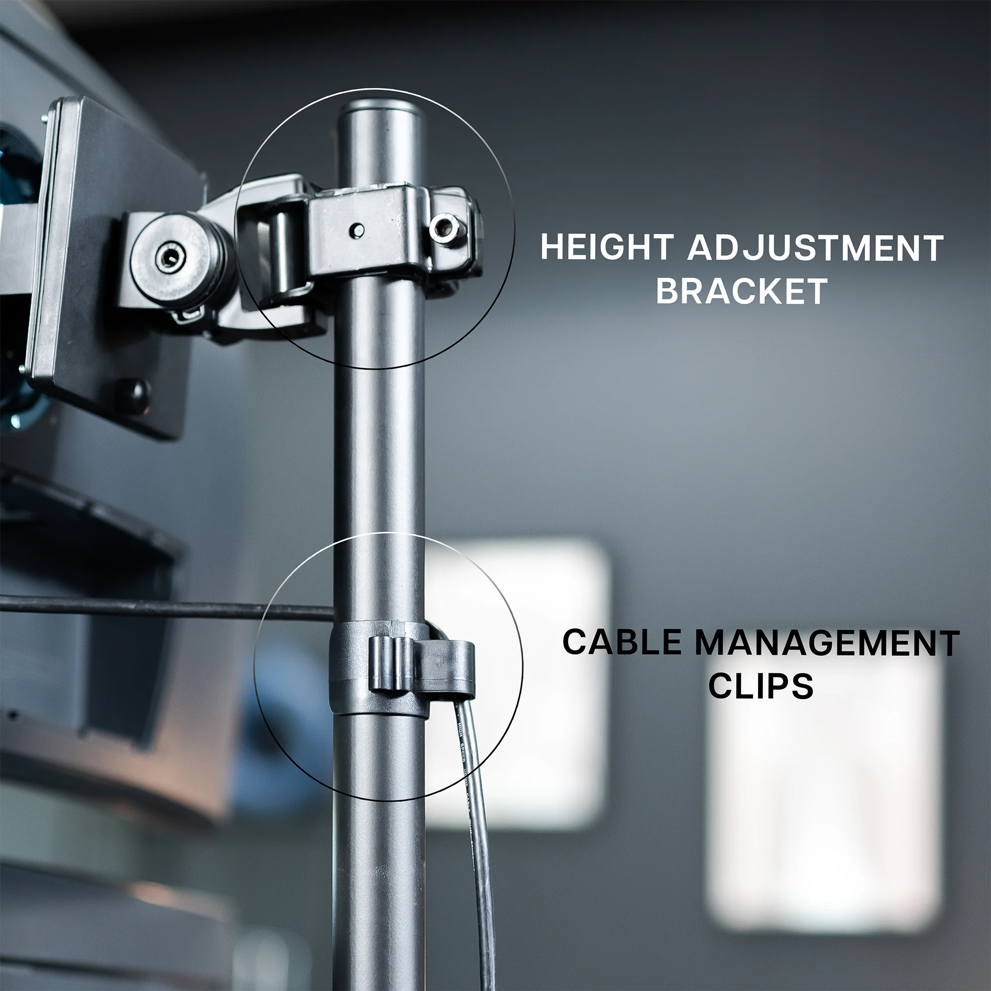 Dual Ultrawide Vertical Monitor Desk Mount - Up to 49" Screens - Image 10