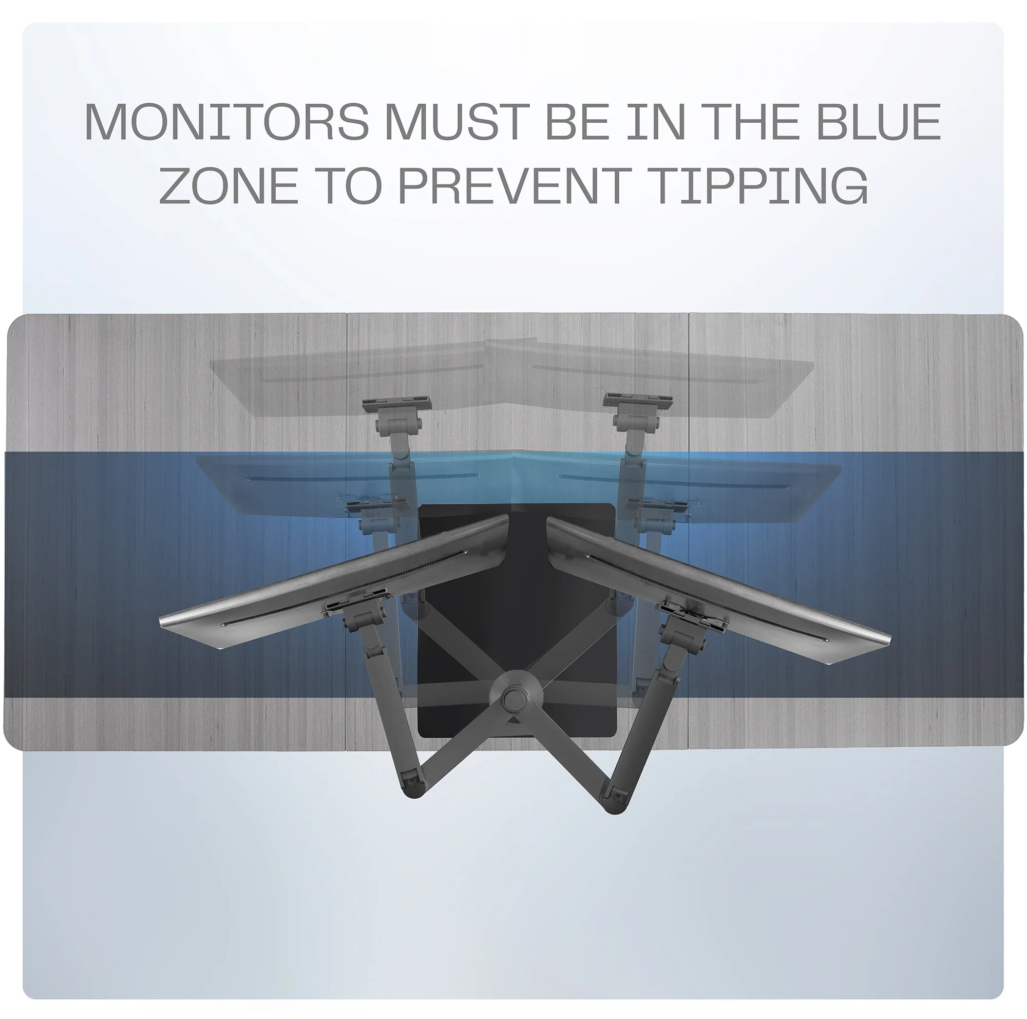Dual Ultrawide Monitor Desk Stand - Up to 49" Screens - Image 6