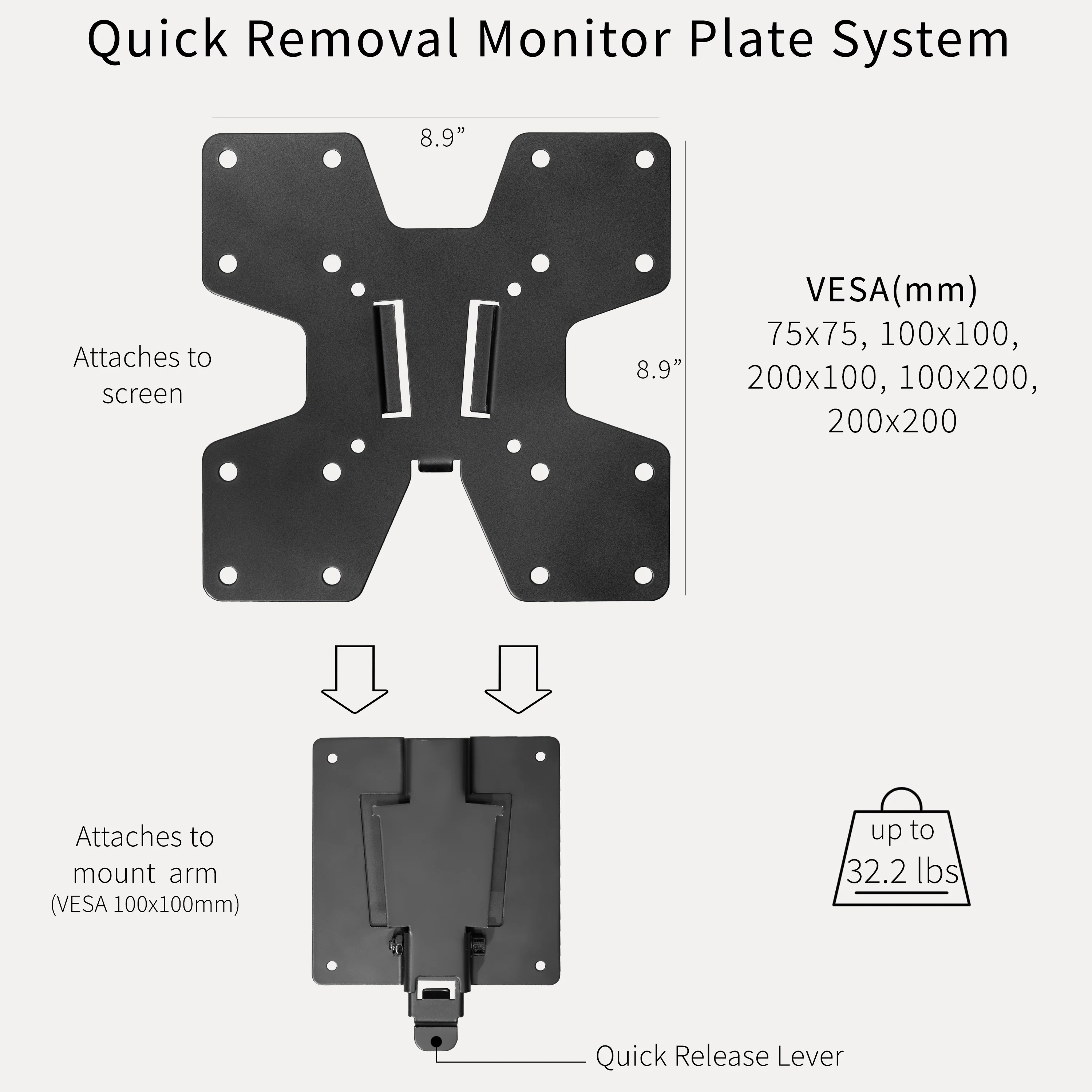 Large VESA Quick Release Adapter - Image 3
