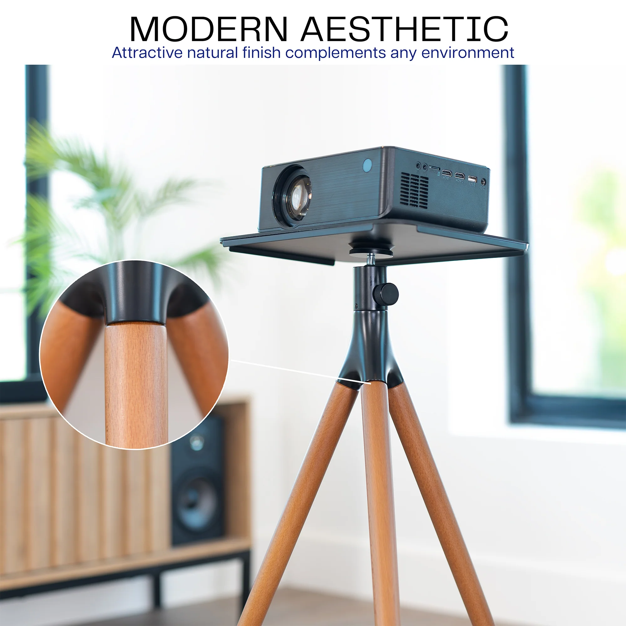 Dark Walnut Easel Studio Projector Stand - Image 6