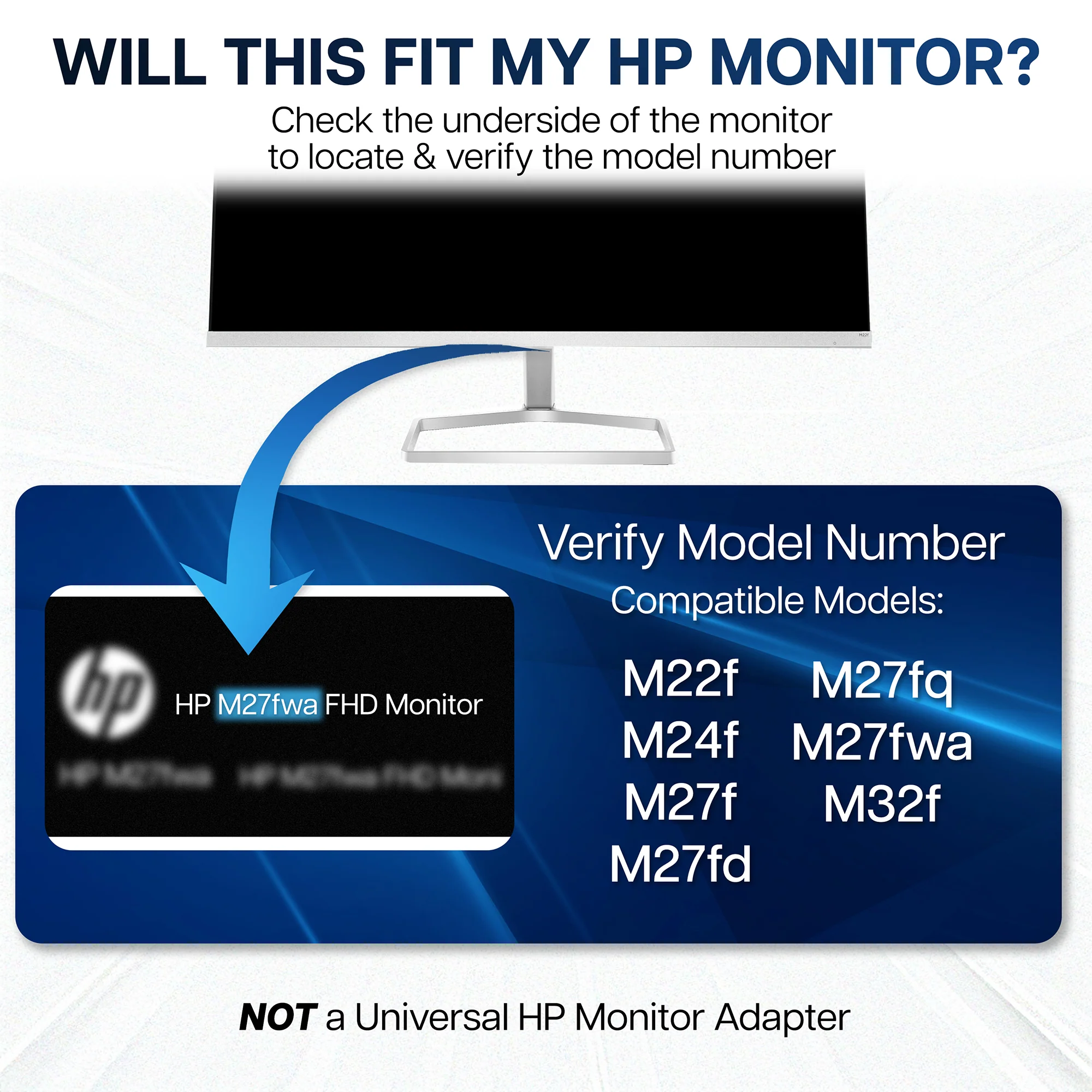 VESA Adapter for Compatible HP M-Series Monitors - Image 3